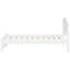 Lit plateforme double en bois avec tête de lit-976465496