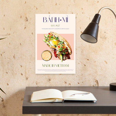 Délicieuse vietnamienne Banh Mi, art mural traditionnel