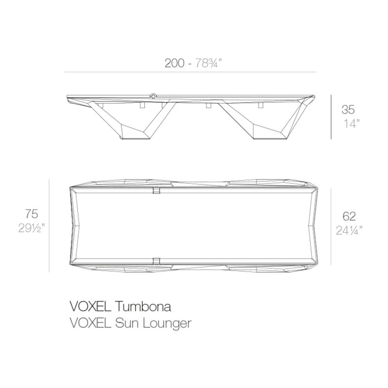 Voxel 78.75'' Long Reclining Chaise Lounge Set