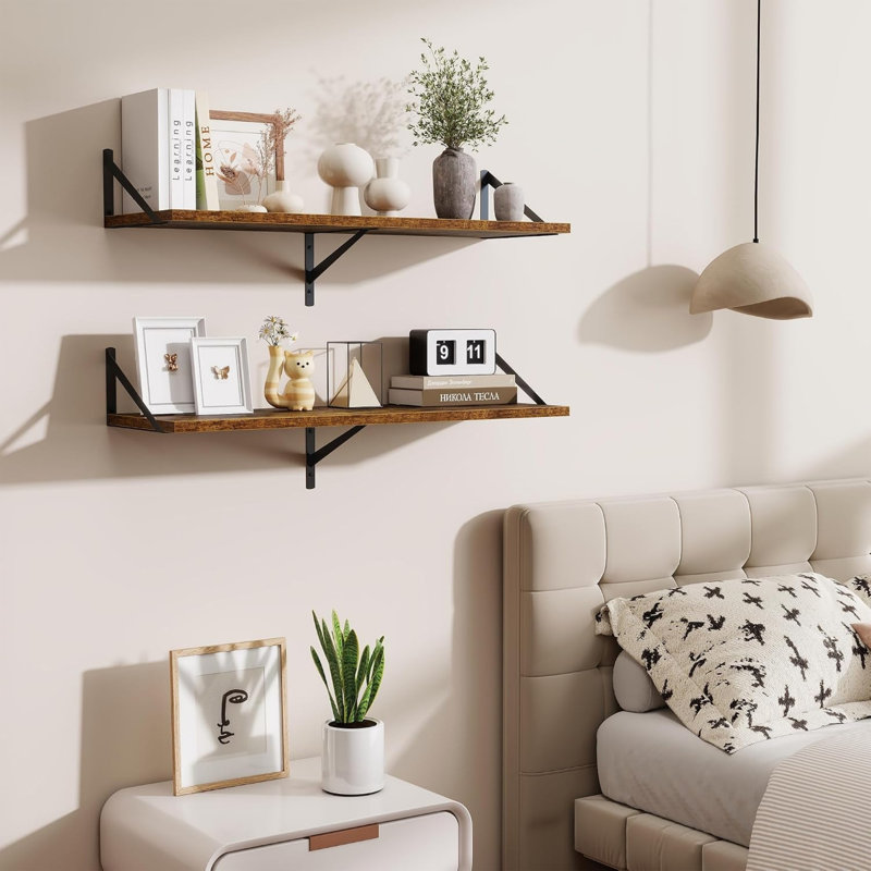 14.99 cm H x 91.44 cm W Floating Shelf Bookcase