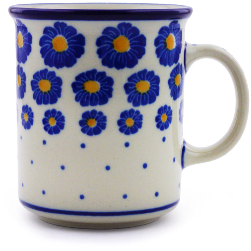 10 oz. Grande tasse en grès - Zinnia bleu