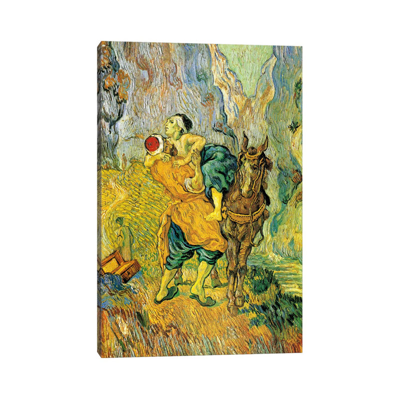 The Good Samaritan by Vincent Van Gogh - Painting on Canvas, 20.32 cm H x 30.48 cm W, No Frame