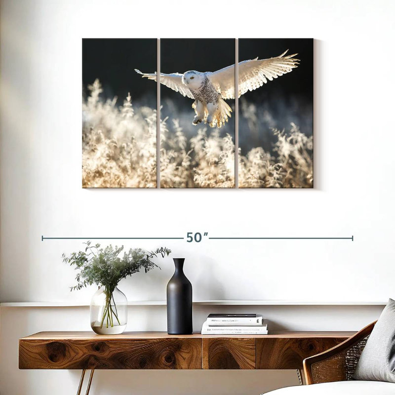 Snowy Owl Hunt, 24" H x 38" W