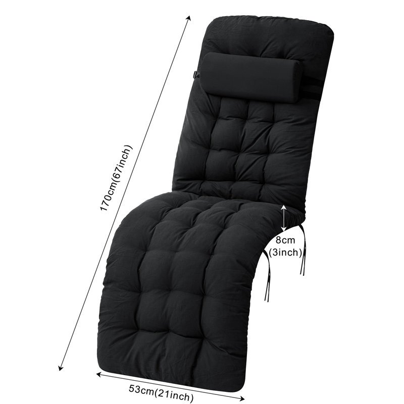 Outdoor 5.5'' Chaise Lounge Seat / Back Cushion