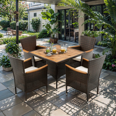 Adrista 4 - Person Square Outdoor Dining Set with Cushions