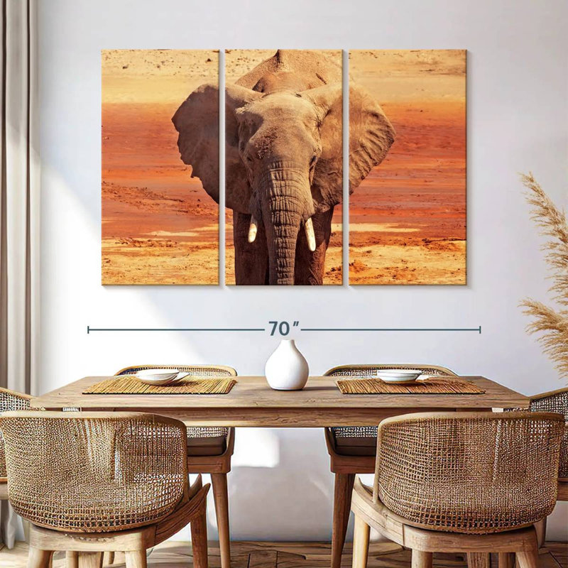 African Desert Elephant, 42" H x 65" W