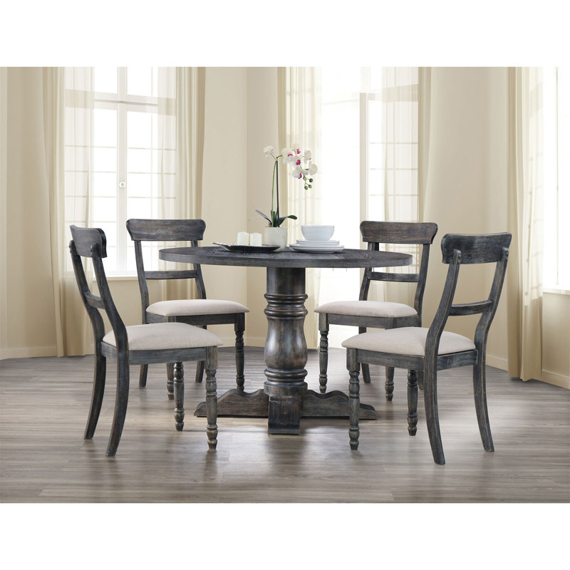 Ensemble de 2 chaises d'appoint gris patiné