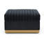 Repose-pieds rembourré en velours noir Modern-757535524