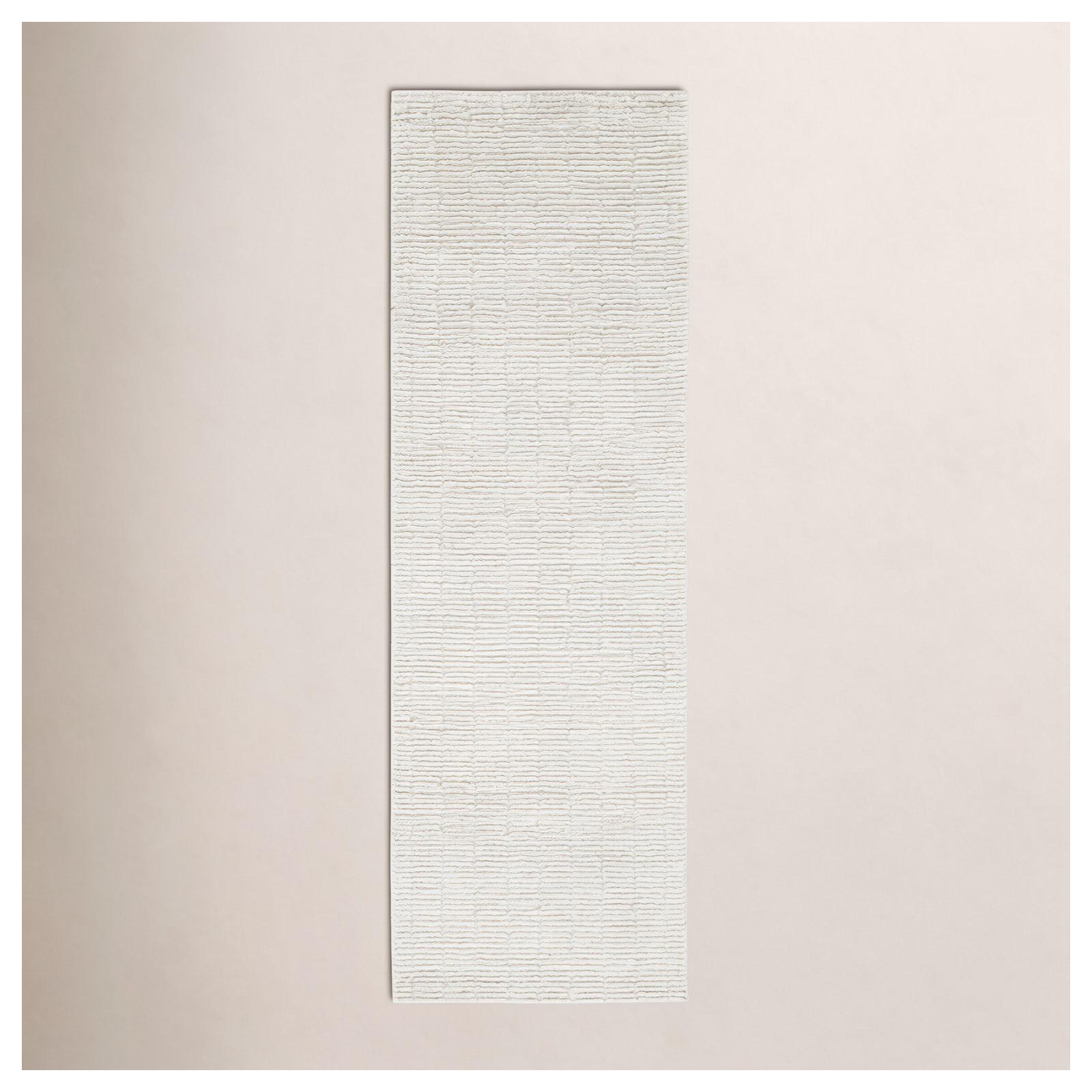 Debra Hand Tufted Wool Ivory Rug, Runner 2'6" x 8'
