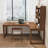 Nut-brown L-Shaped Solid Wood desk-650329680-650329683