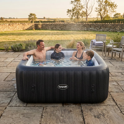 WAVE 3 Person Square Inflatable Hot Tub