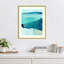 «Cyan Reflections II» par Annie Warren, reproduction d'art encadrée sur bois-109724857