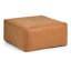 Pouf ottoman de 30 po en similicuir brun
