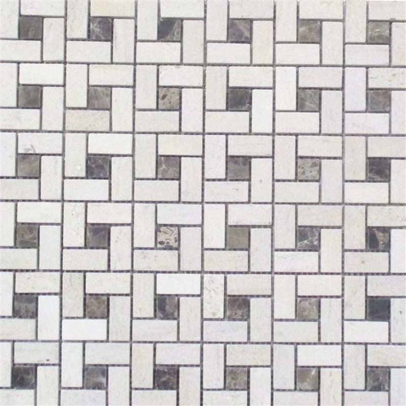 Carreau de mosaïque de mur et de plancher en marbre 12 po x 12 po Moleanos