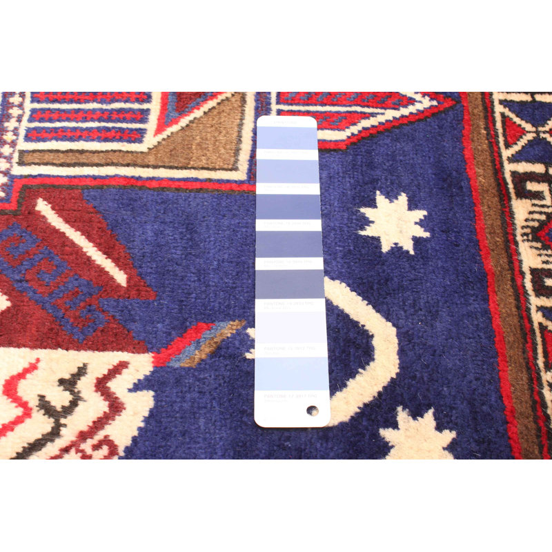 Tapis bleu Teimani 3 pi 0 po x 4 pi 11 po