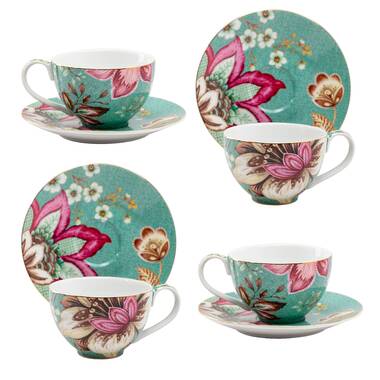 Red Kitchen Tea Cups 6 Pc Set - Holy Land Grocery