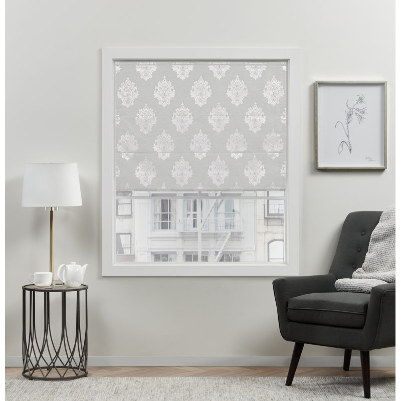 Store romain occultant 100% occultant Exclusive Home Marseille, Argent, L 31 po x L 64 po