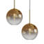 Modern Spherical Gradient Colour Glass Pendant Light – Gold Globe Hanging Chandelier Lamp