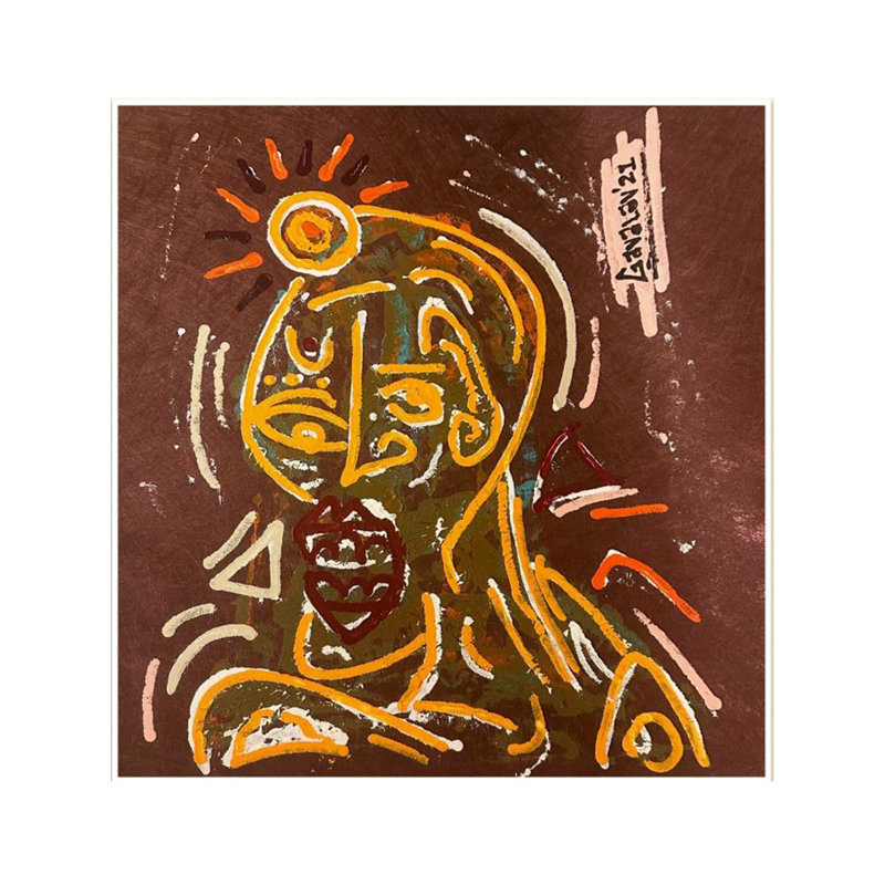 Lord Sunshine | Acrylique sur papier peint texturé | Par Gavalav