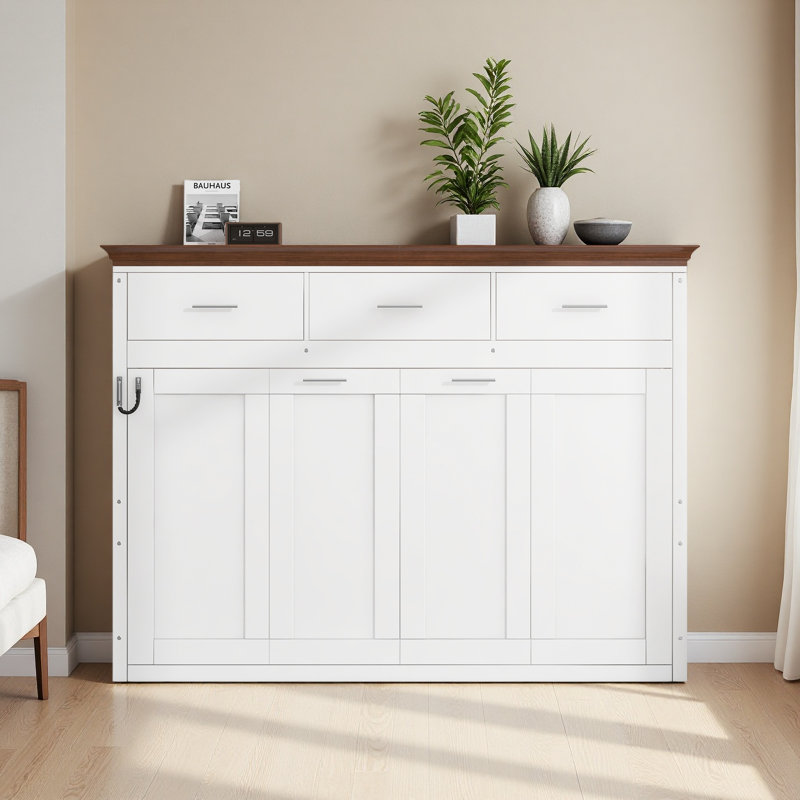 Lit escamotable simple avec 3 tiroirs