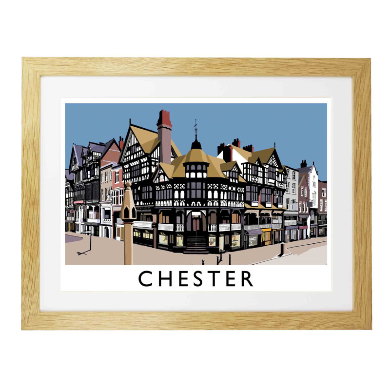 Richard O'Neil - Print, Oak Wood Frame, 44 cm H x 54 cm W x 2.2 cm D