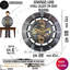 Horloge murale ronde surdimensionnée de 24 po pour le salon avec la collection Real Gear Gears Canada-101929737
