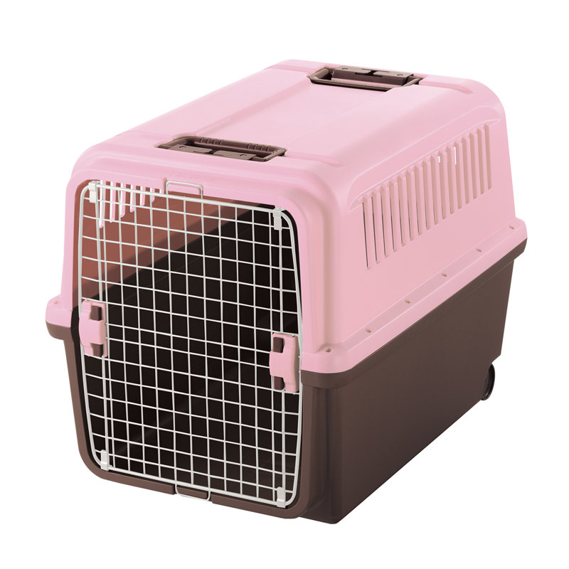 Sac de transport pour animaux Richell E-Z, H 25,60 po x l 24,40 po x P 34,30 po, Rose/brun