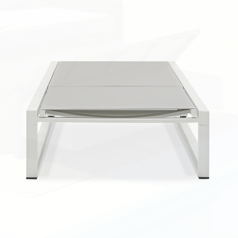 Fully-Adjustable Aluminum Chaise Lounge Set For Ultimate Outdoor Relaxation And Durability, White