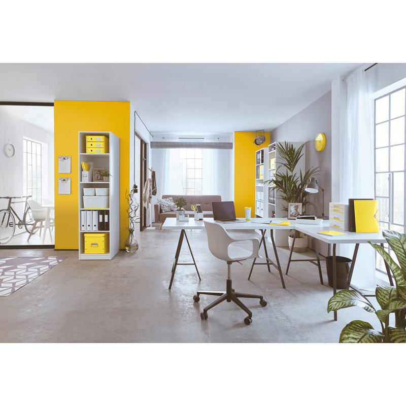 Leitz Decorative Bin, 32cm H x 31cm W x 36cm D, Yellow