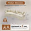 Canapé modulaire incurvé modulaire de 106 po de largeur, sans assemblage, canapé en nuage de chenille avec support mi-ferme-1280217592
