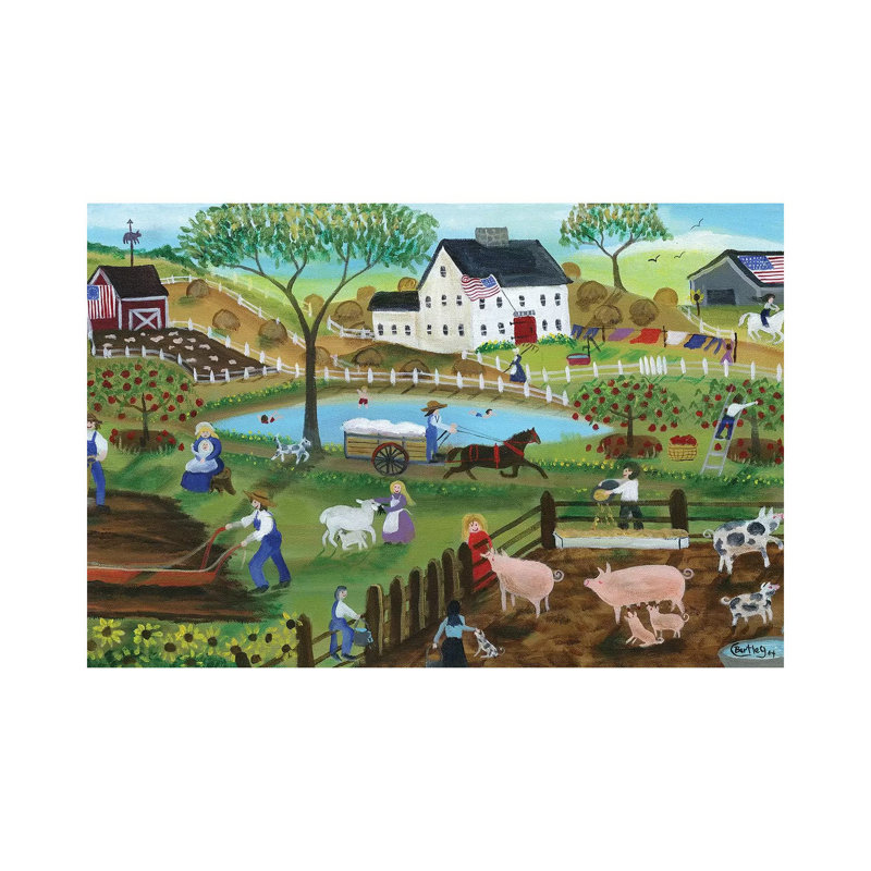 Old Tyme Americana Country Farmyard, H 12 po x l 18 po x 1,5 po