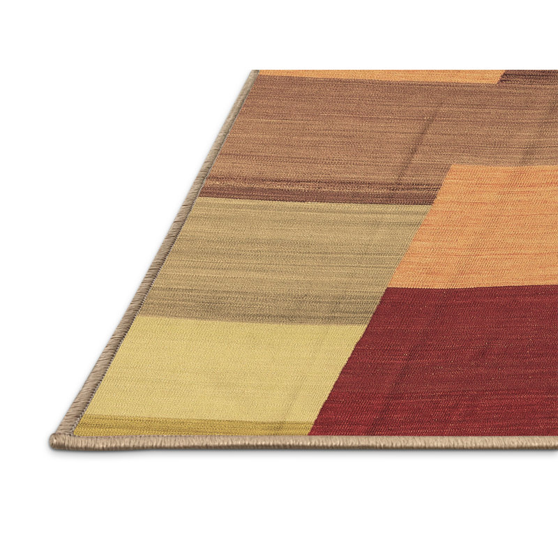 Washable Patchwork Indoor Rug, Rectangle 5' x 7'