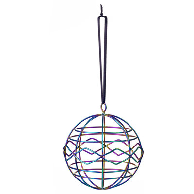 Ornement boule glimmer bauble à chevrons tourbillons