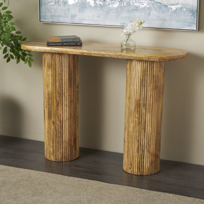 Console ovale en bois de manguier Cole and Grey