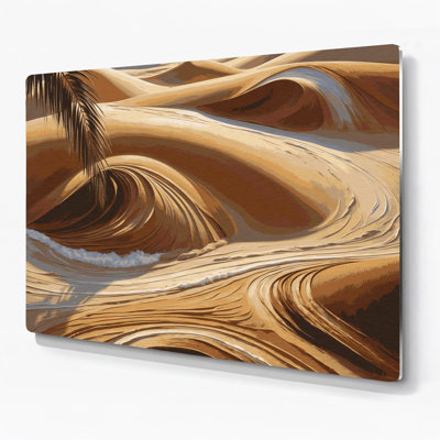 Hawaiian Sand Tones Brown Metal Wall Art