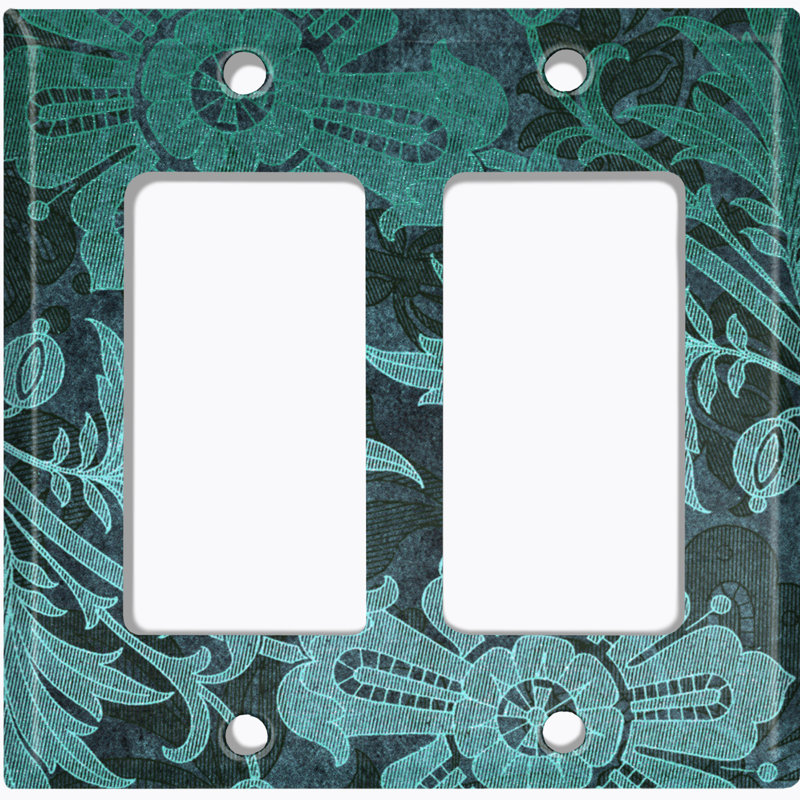 Patterned 2 - Gang Toggle Light Switch Standard Wall Plate