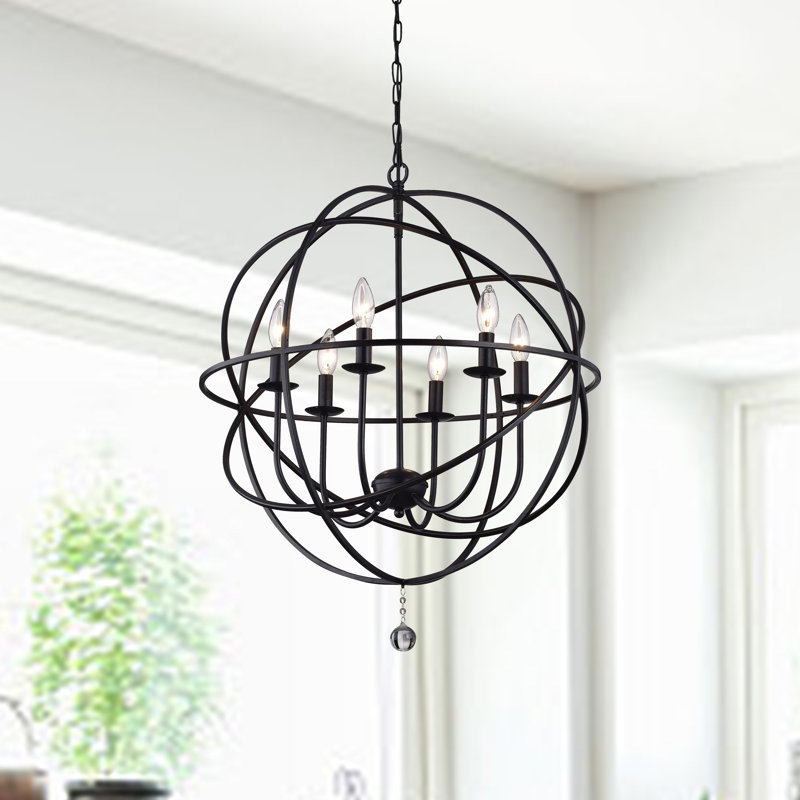 Eastbourne 6 - Light Dimmable Globe Chandelier
