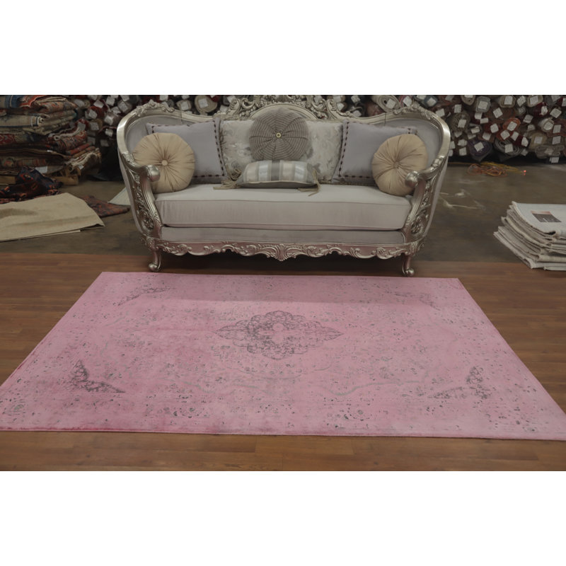 Tapis rose pastel luxueux 5 x 7