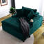 Confort - 51 pouces avec structure de siège en éponge, convient au coin de lecture de la baie vitrée de la chambre à coucher, espace privé de grande taille à utilisation flexible, tissu polaire tortue, coussin, solitude idéale