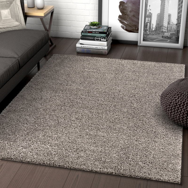 Madison Shag Solid Colour Synthetic Area Rug, Rectangle 120 x 160cm
