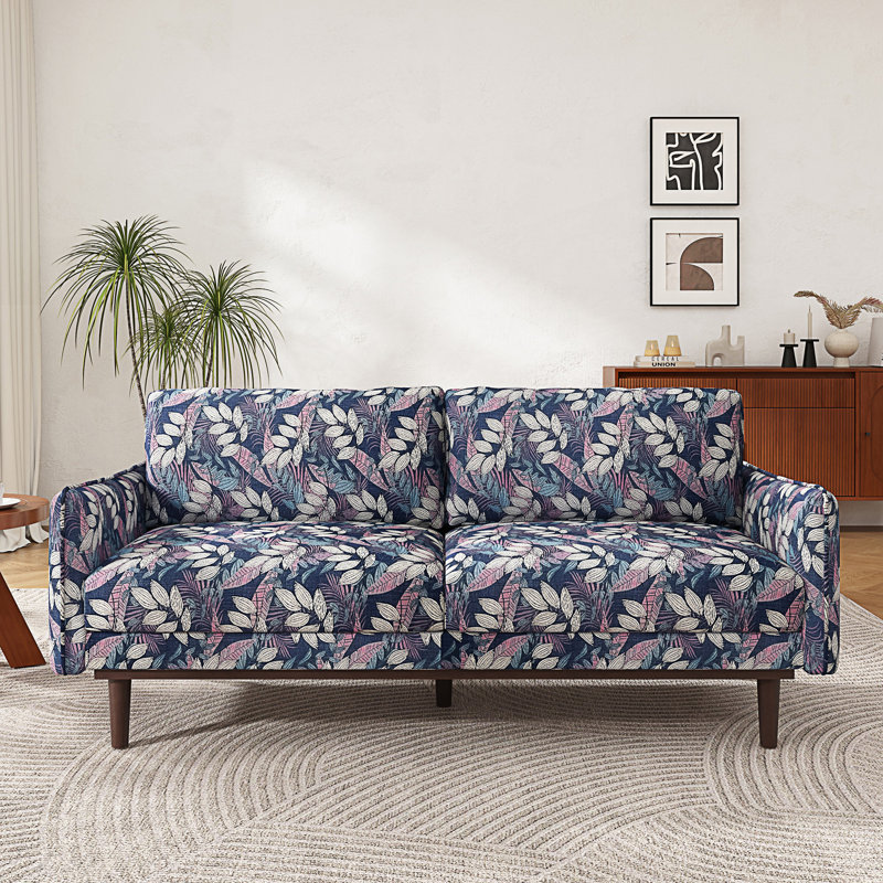 Canapé de style moderne avec causeuse spacieuse, Polyester bleu