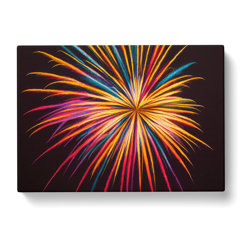 Magical Fireworks - Wrapped Canvas, 50cm H x 76cm W x 3cm D
