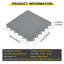 Paquet de 50 tuiles de revêtement de sol pour garage emboîtables 12 po x 12 po, capacité de charge lourde de 5500 lb, double texture antidérapante pour garage, atelier de réparation, sous-sol