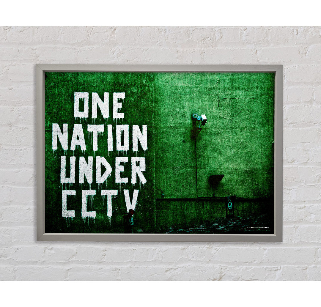 Gerahmtes Wandbild One Nation Under CCTV