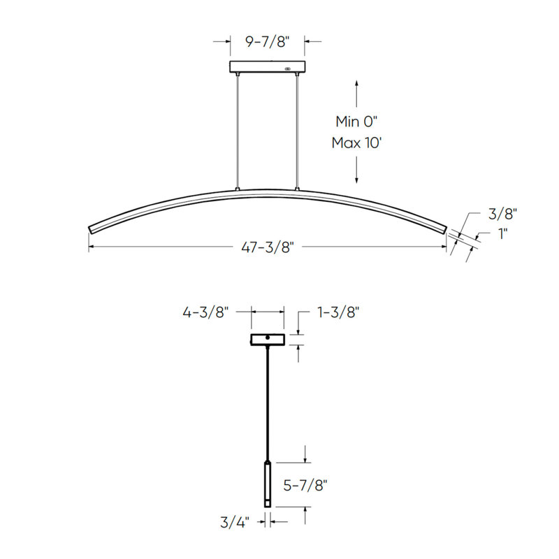 Luminaire suspendu simple à 1 lumière Kyniah, Or