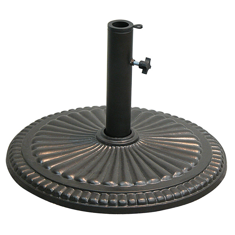 Base de parasol ronde Poarch, Marron foncé