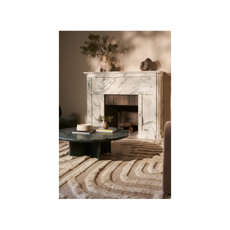 Folk Ivory Area Rug, Rectangle 8' x 10'