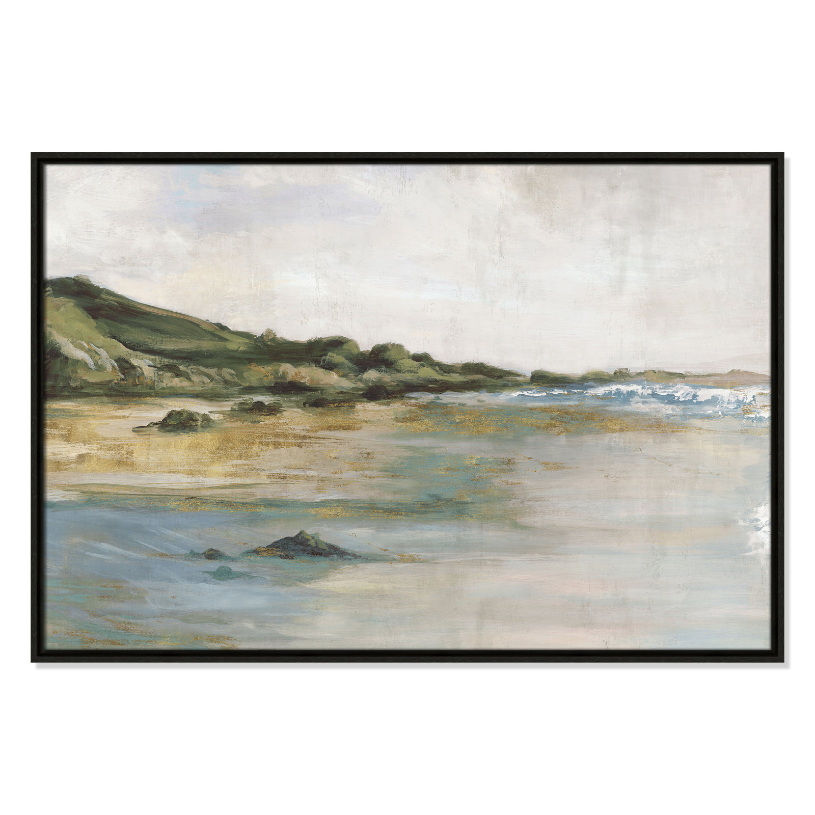 Cordoba "Tide's Edge" Print, 25.5" H x 37.5" W, Espresso
