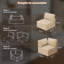Ensemble de canapé modulaire en velours côtelé 4 pièces avec fauteuil pivotant, mobilier de salon moderne-115504576