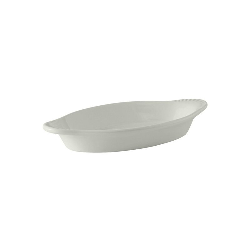 Ovale en céramique 0,38 po Tuxton, Coquille d'œuf, 1.38" H x 4.88" W x 9.88" L